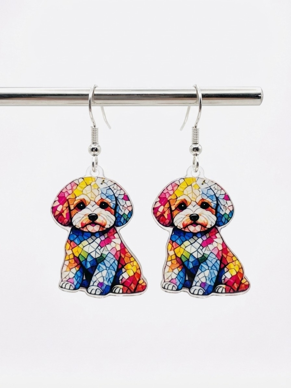NEW Handmade Shihtzu Acrylic Earrings  (0496)